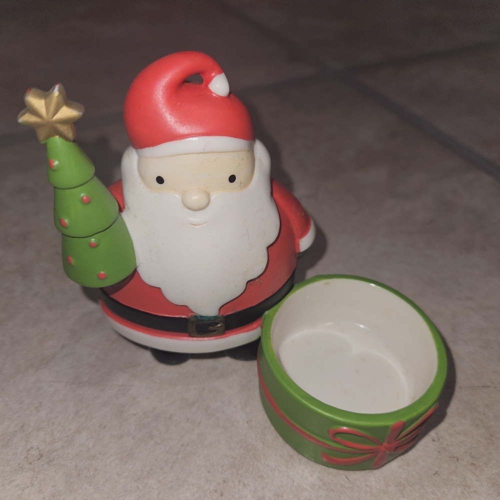 PartyLite Jolly Santa Claus Figure Tealight Candle Holder Christmas Xmas Holiday